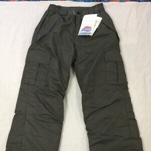 ❄️ NWT PULSE BOYS GIRLS NYLON WATERPROOF CARGO SNOW SKI PANTS SIZE YOUTH L 14-16